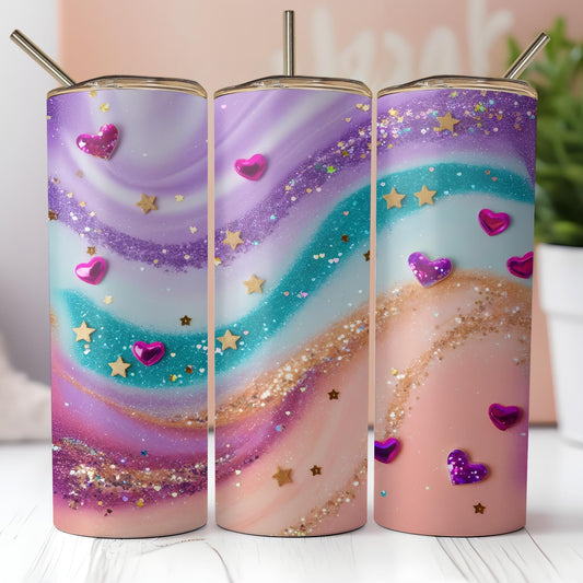 a couple of tumbles that are sitting on a table