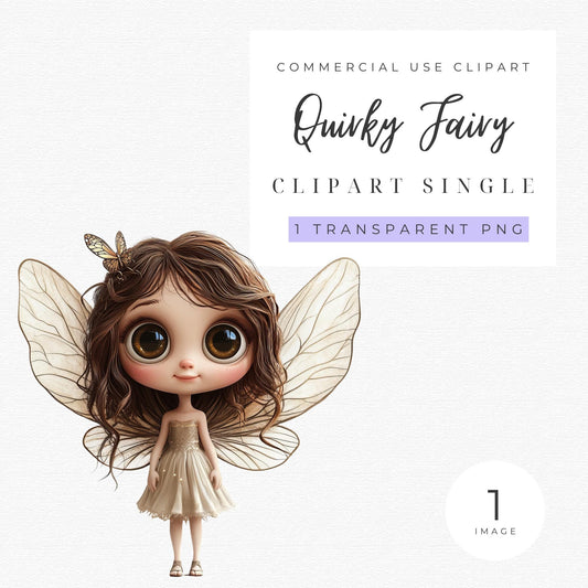 Quirky Fairy Clipart Single