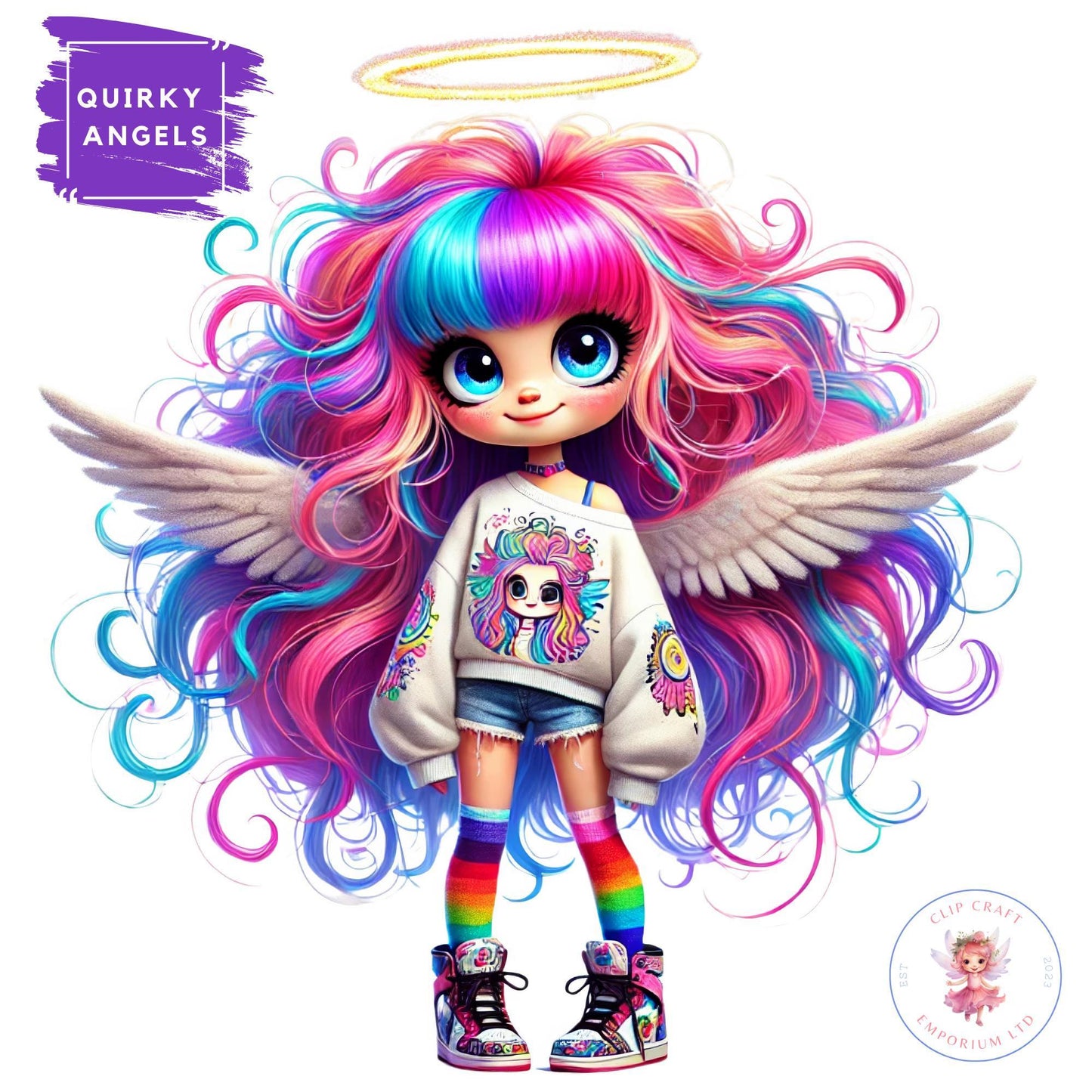 15 Quirky Girl Angel Clipart