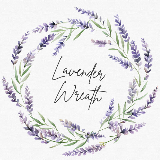 Lavender Wreath Clipart Single