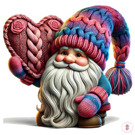 a painting of a santa clause holding a heart