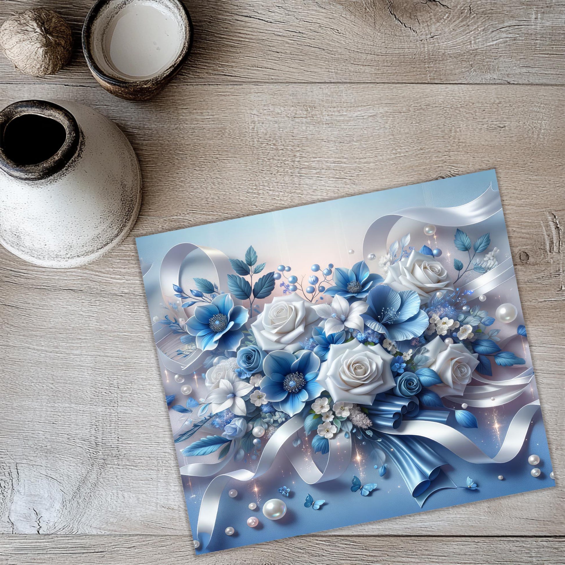 a picture of a bouquet of flowers on a table