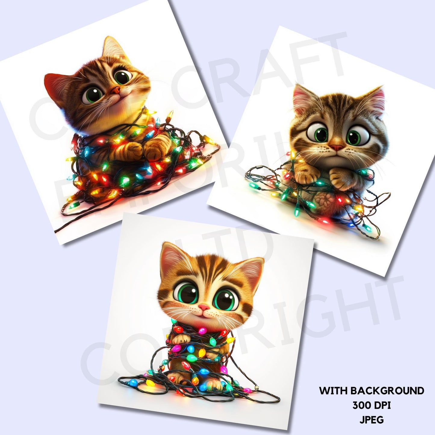 15 Quirky Christmas Cat Clipart
