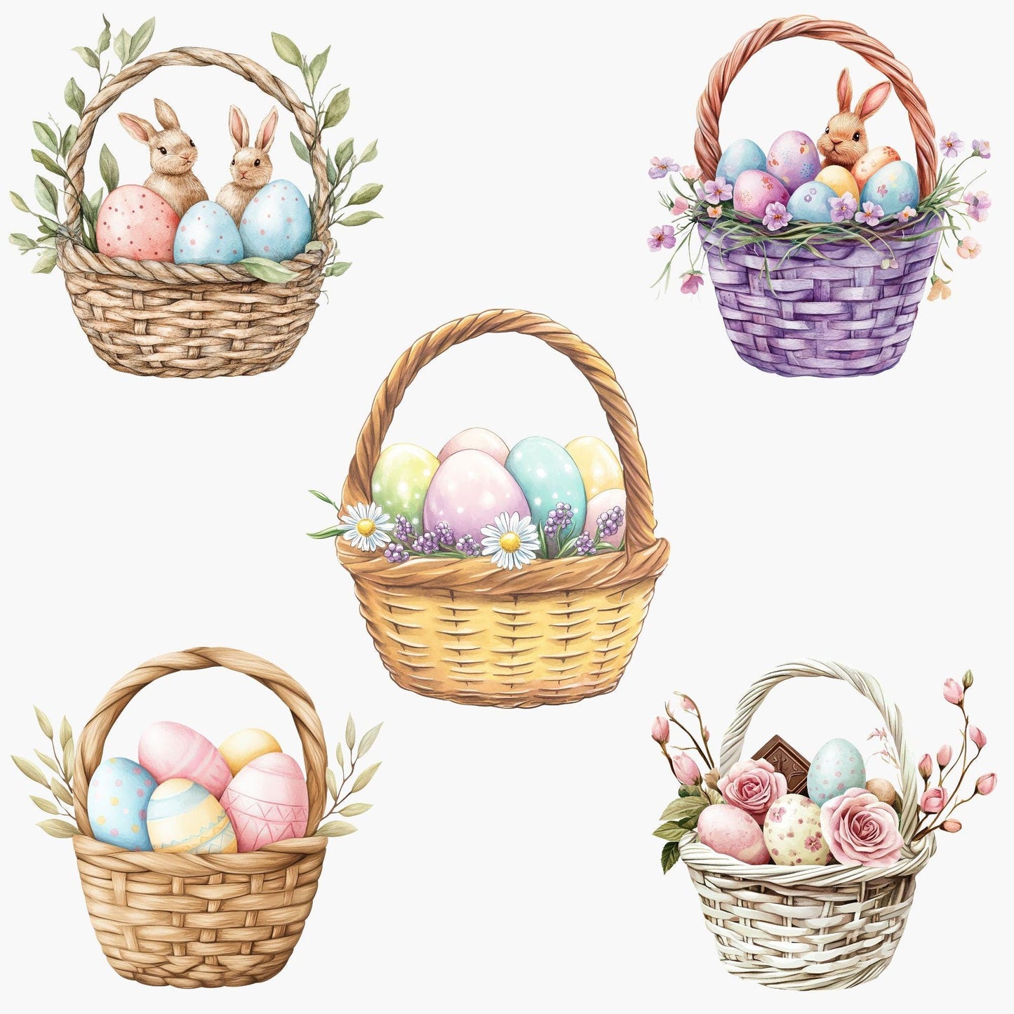 Clipart de canasta de Pascua