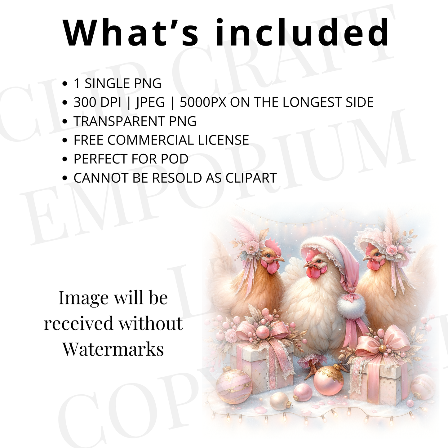 Chicken Christmas PNG | Coquette Holiday Sublimation Design