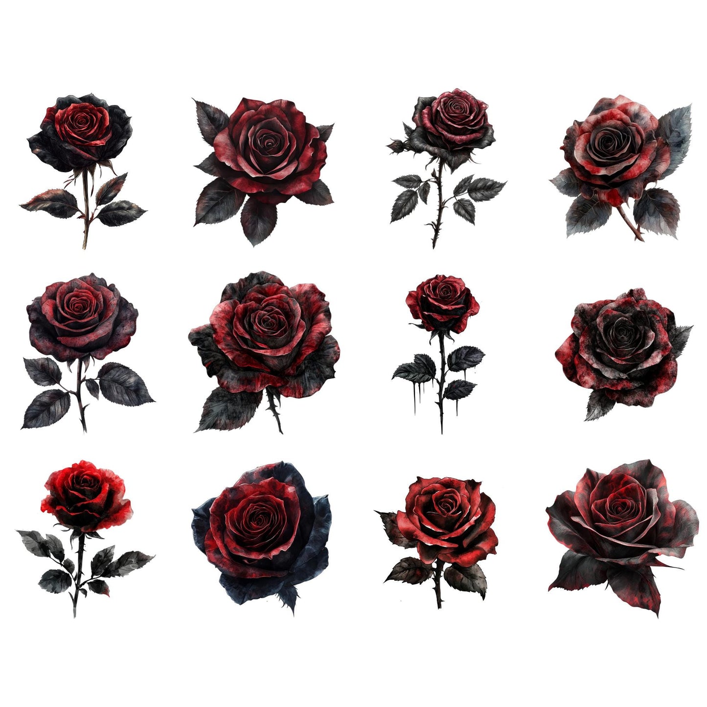 Clipart de rosas góticas