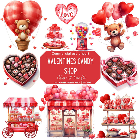 Valentines Candy Shop Clipart