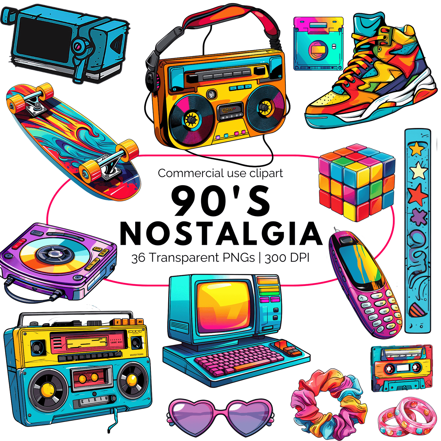 90s Nostalgia Clipart