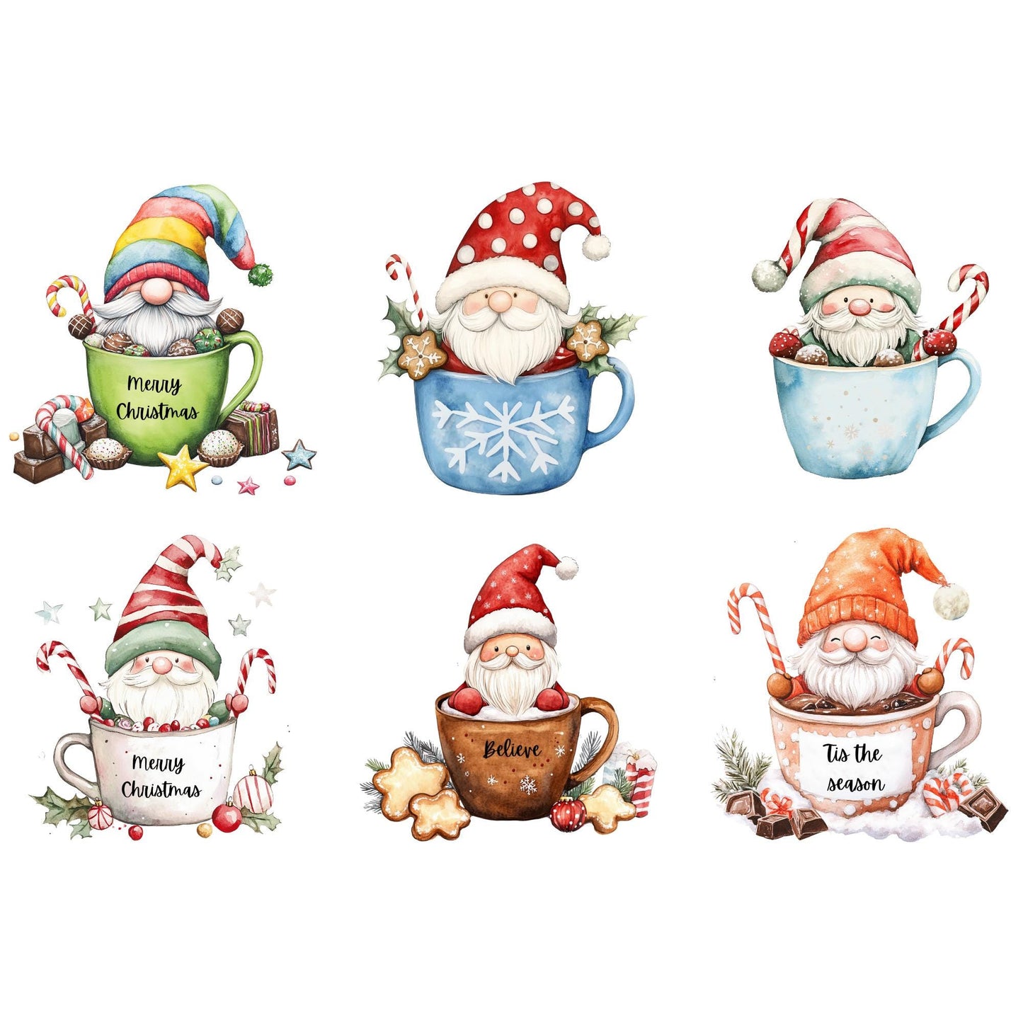 Hot Cocoa Christmas Gnome Clipart