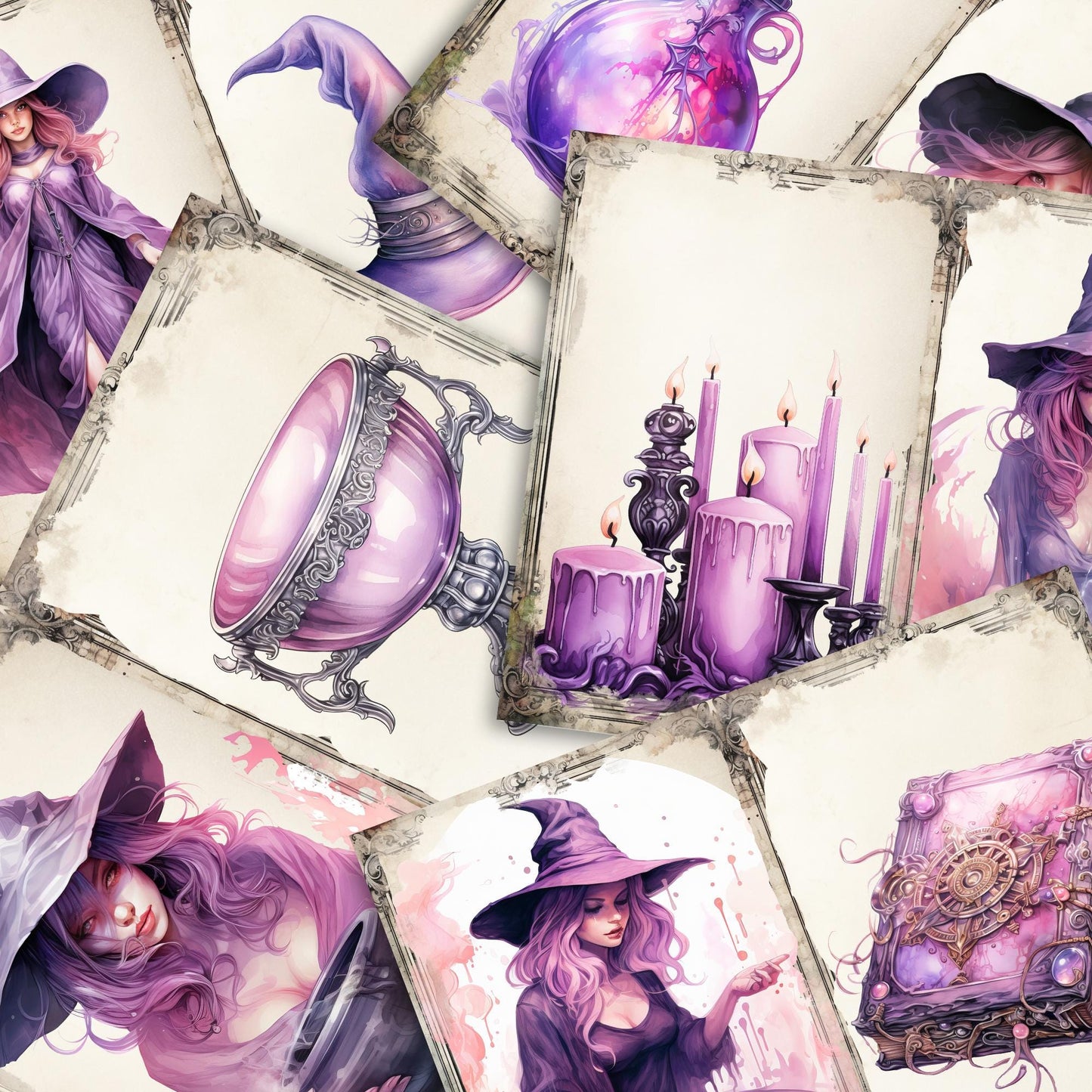 Pastel Witch Junk Journal Pages Vol 2