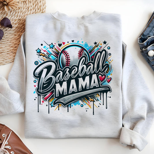 Mamá de béisbol PNG | Diseño de sublimación de mamá de béisbol retro | Béisbol vintage PNG | Mamá del día del juego PNG | Descarga digital