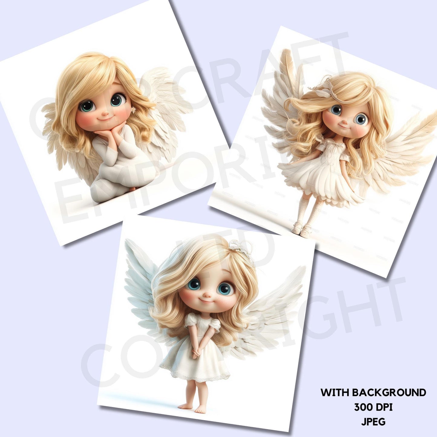 15 Quirky Girl Angel Clipart