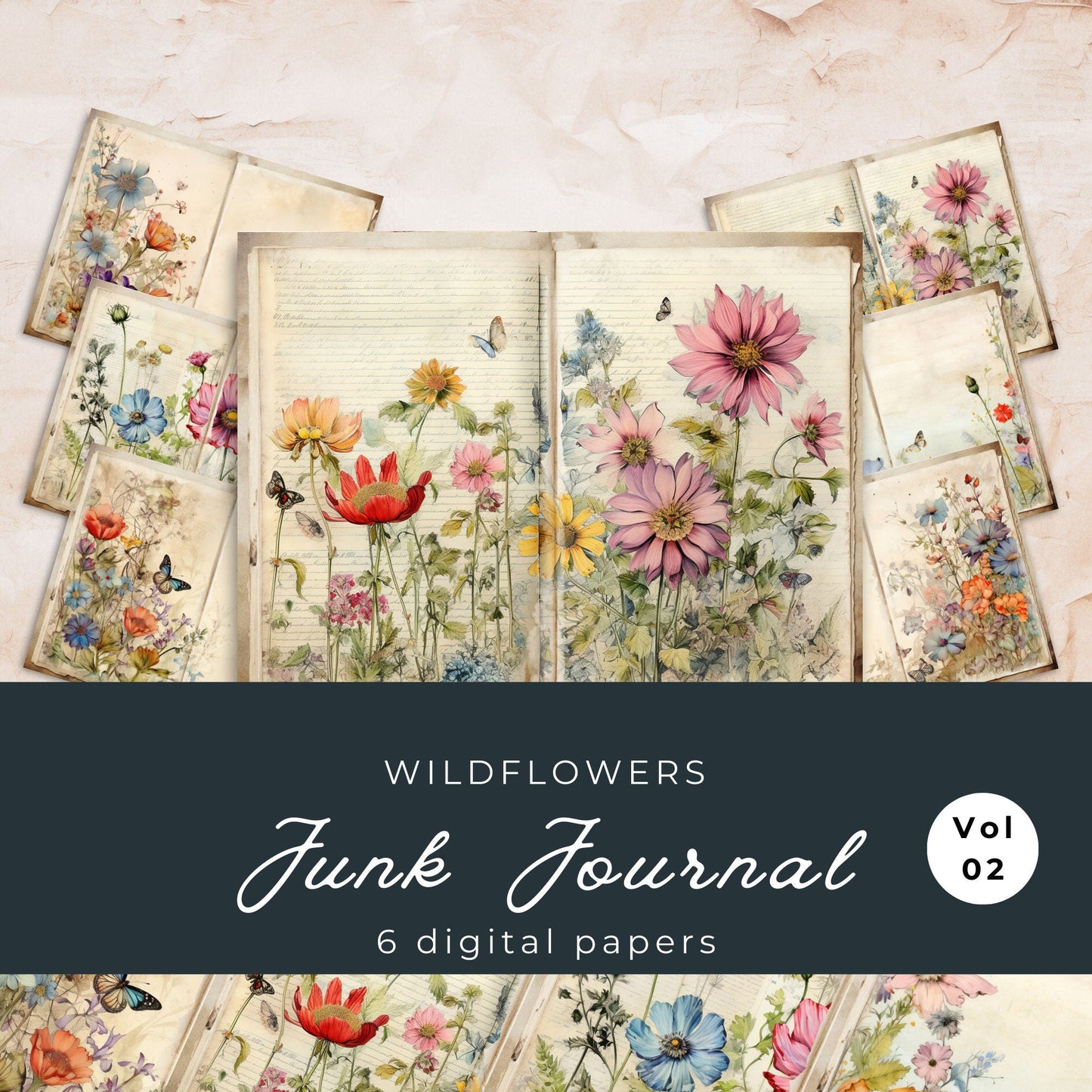 Wildflower Vol2 Junk Journal Pages