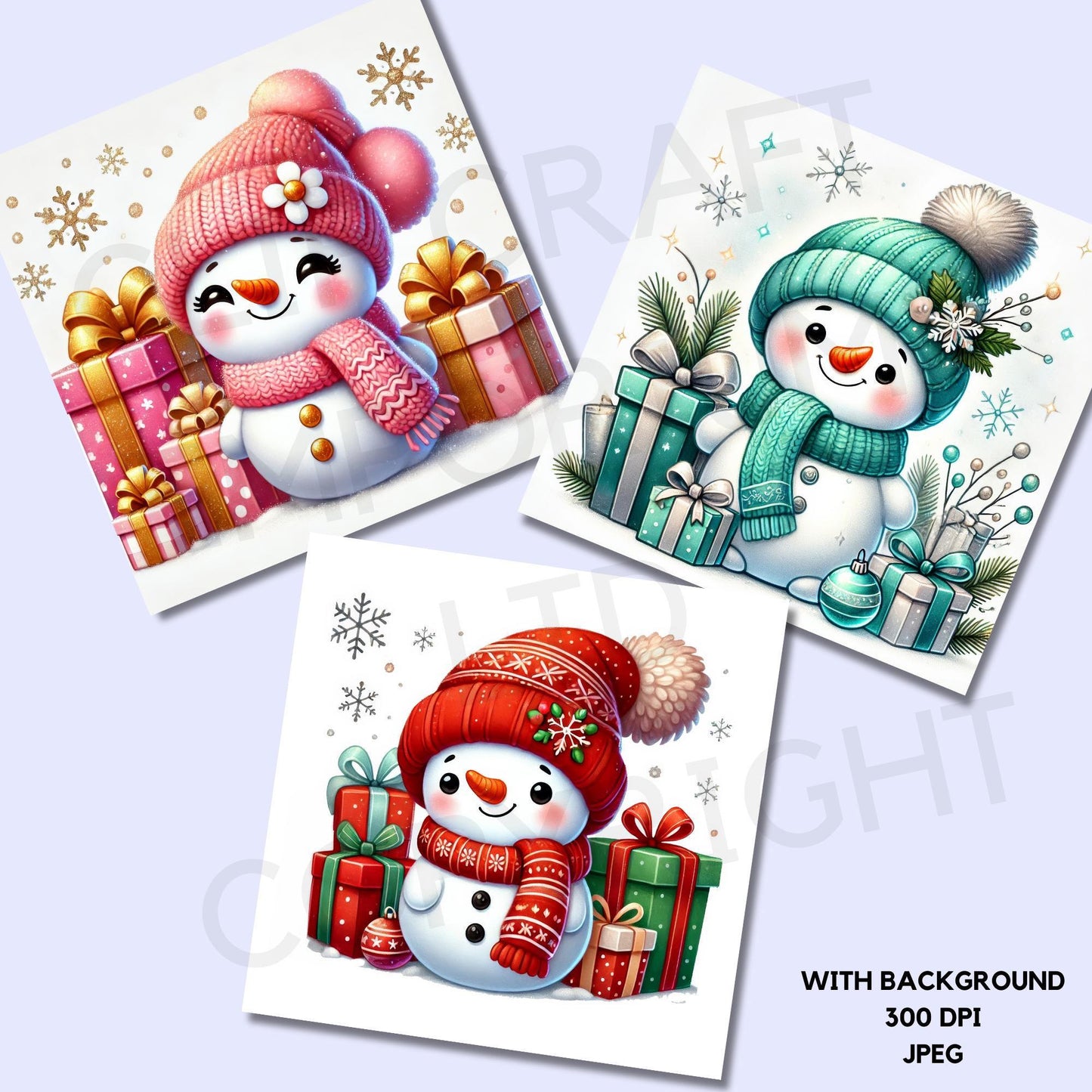 15 Cute Snowman Clipart