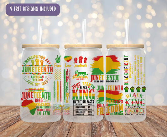 three different types of juice on a wooden table