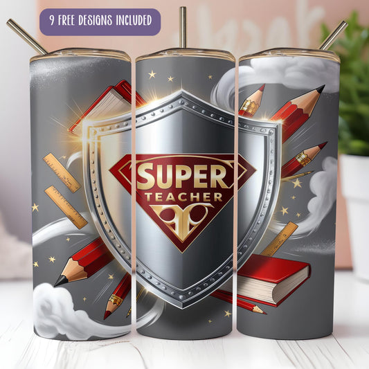 a set of three pencils and a book on a table