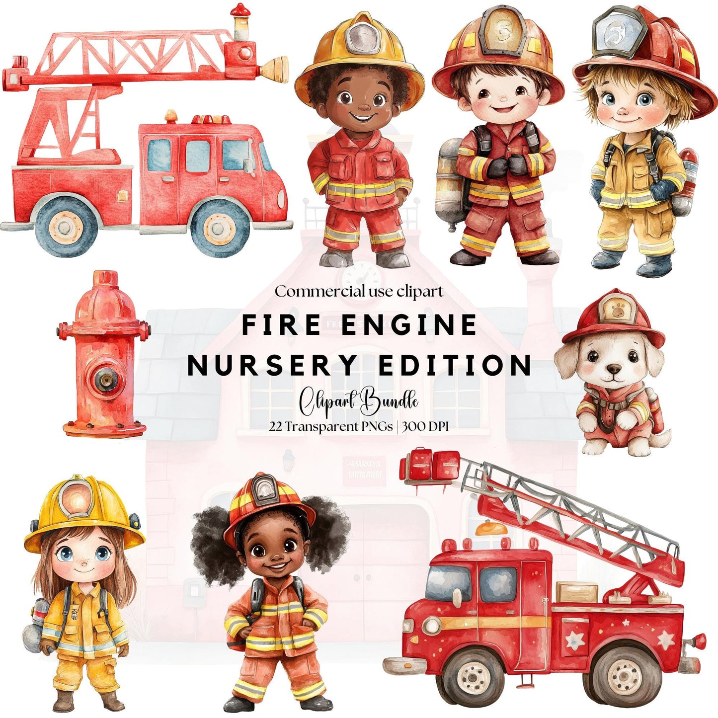 Fire Engine Nursery Clipart