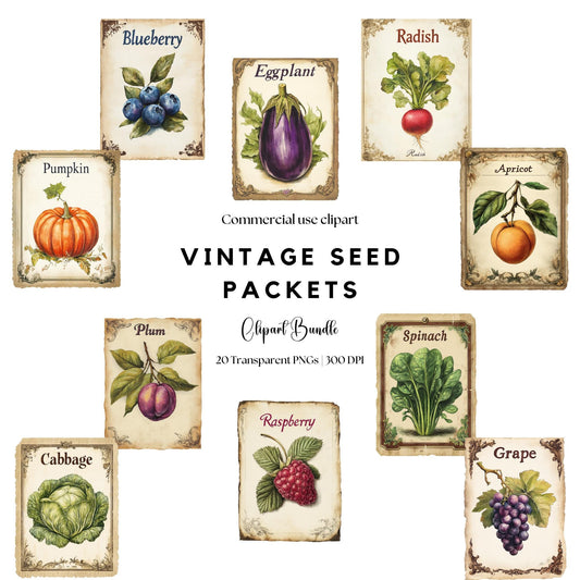 Vintage Seed Packet Clipart