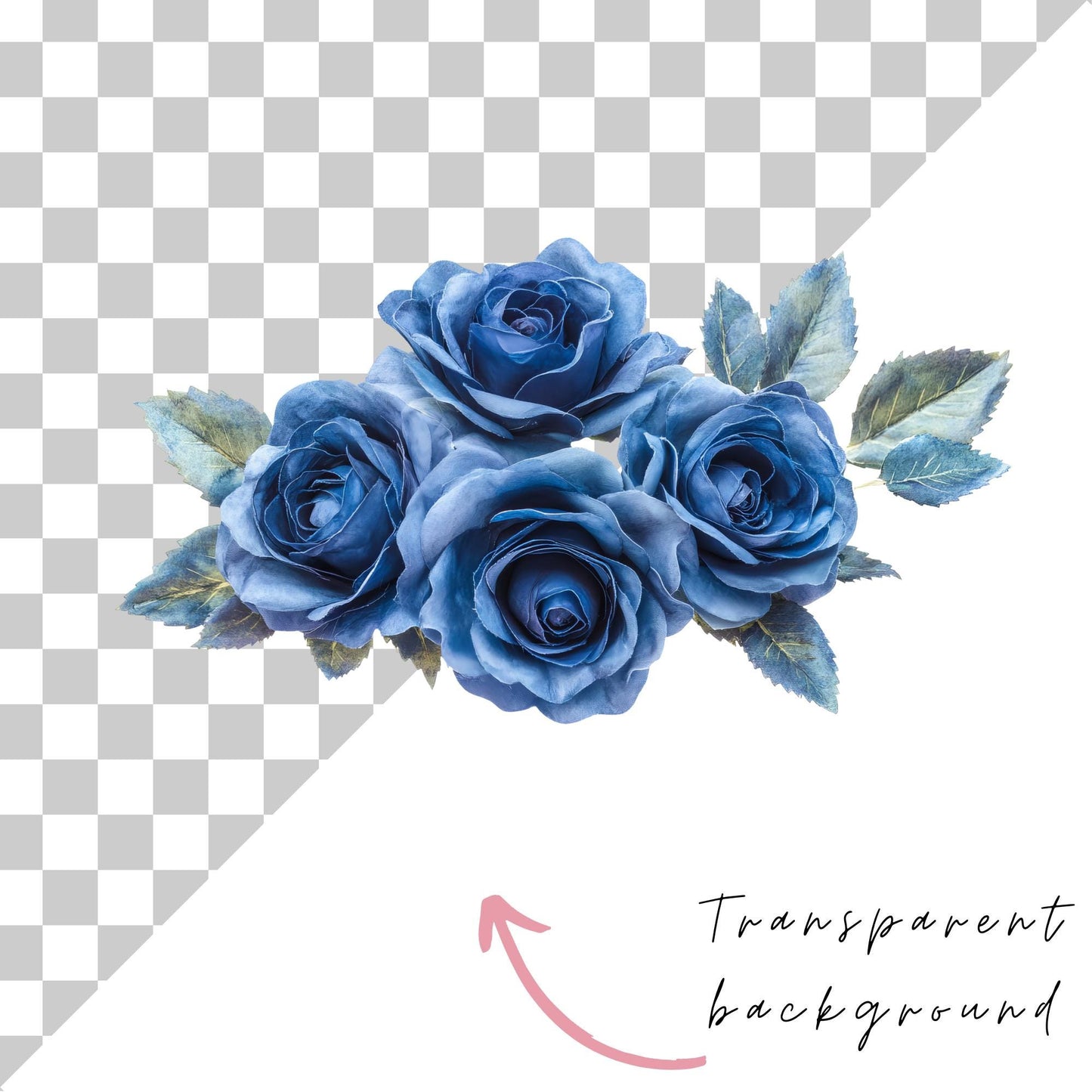 Clipart de rosas azul real