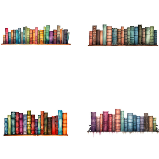 Watercolor Book Borders Clipart