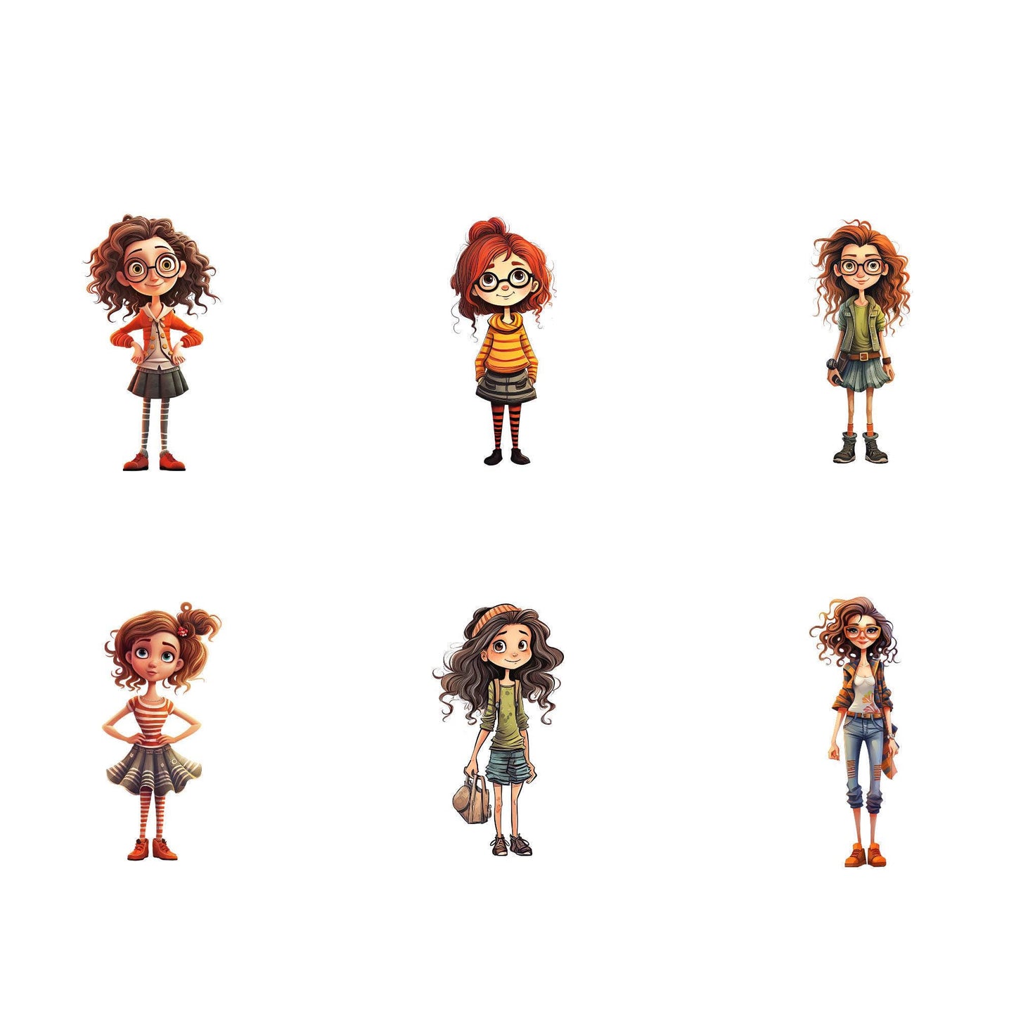 Quirky Girls Clipart
