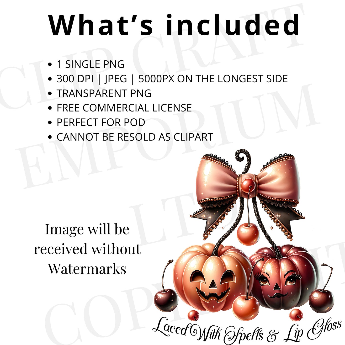 Cherries Pumpkin PNG – Coquette Fall Sublimation with Bows, Pumpkins & Cherries