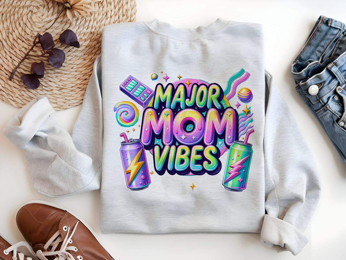 Cool Mom Energy PNG – Funny Sassy Mom Life Sublimation Design