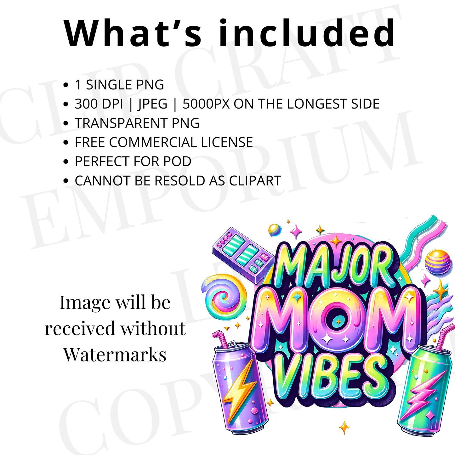 Cool Mom Energy PNG – Funny Sassy Mom Life Sublimation Design