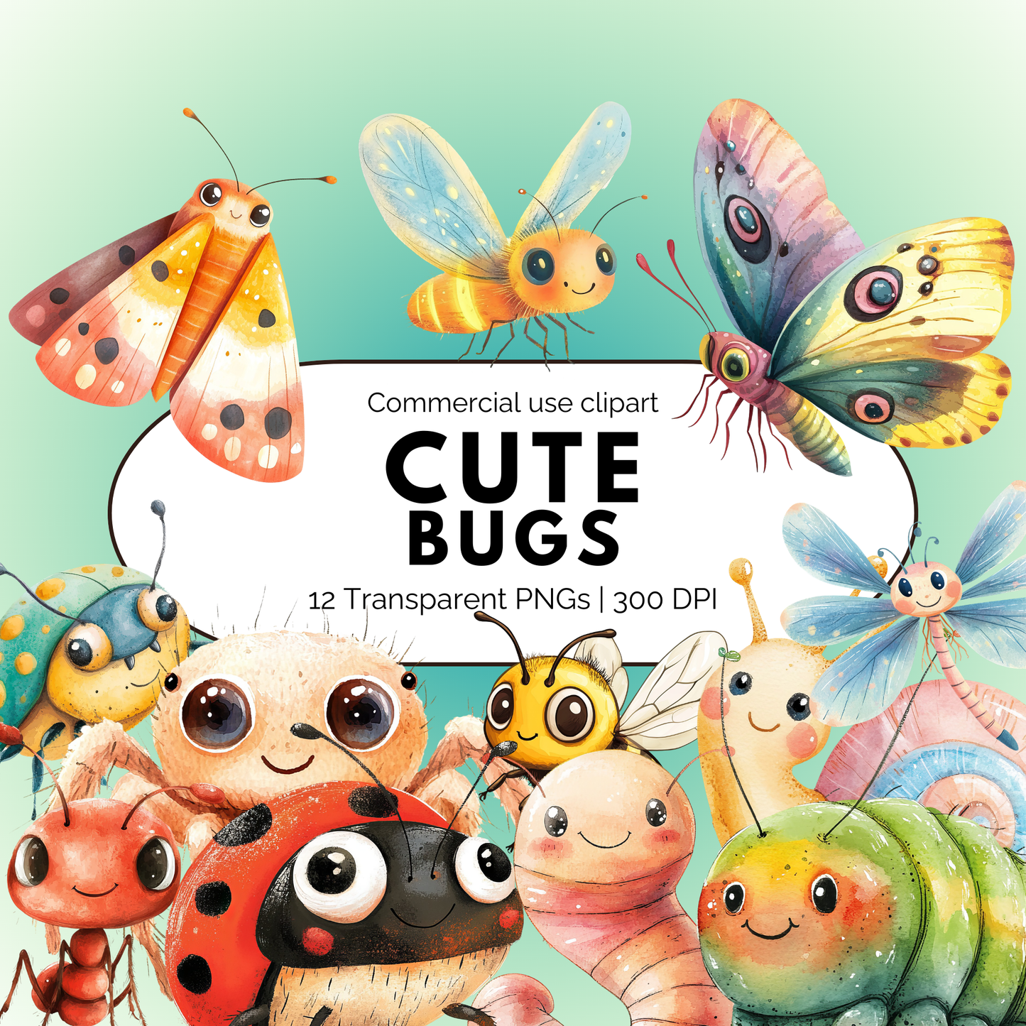 Imágenes prediseñadas de insectos lindos