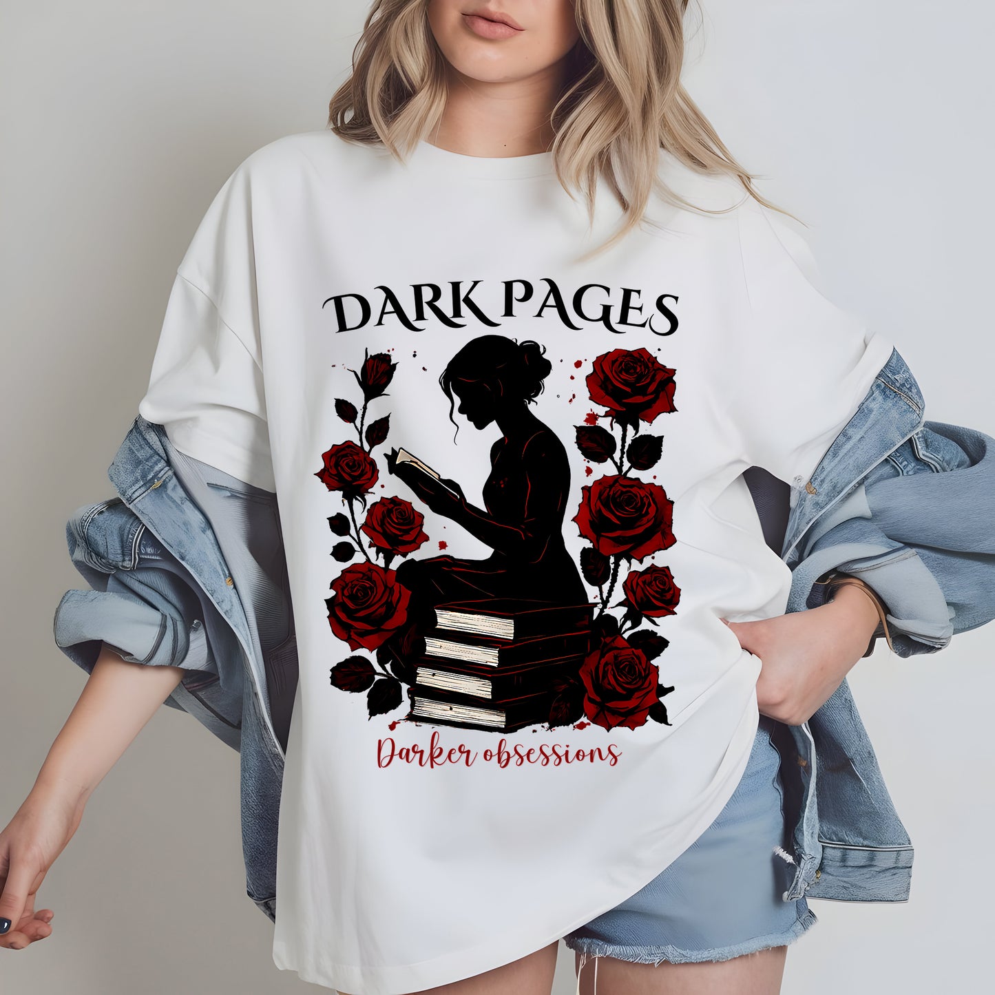 Dark Romance PNG – Gothic Book Lover Sublimation Design for Smut & Book Club Readers