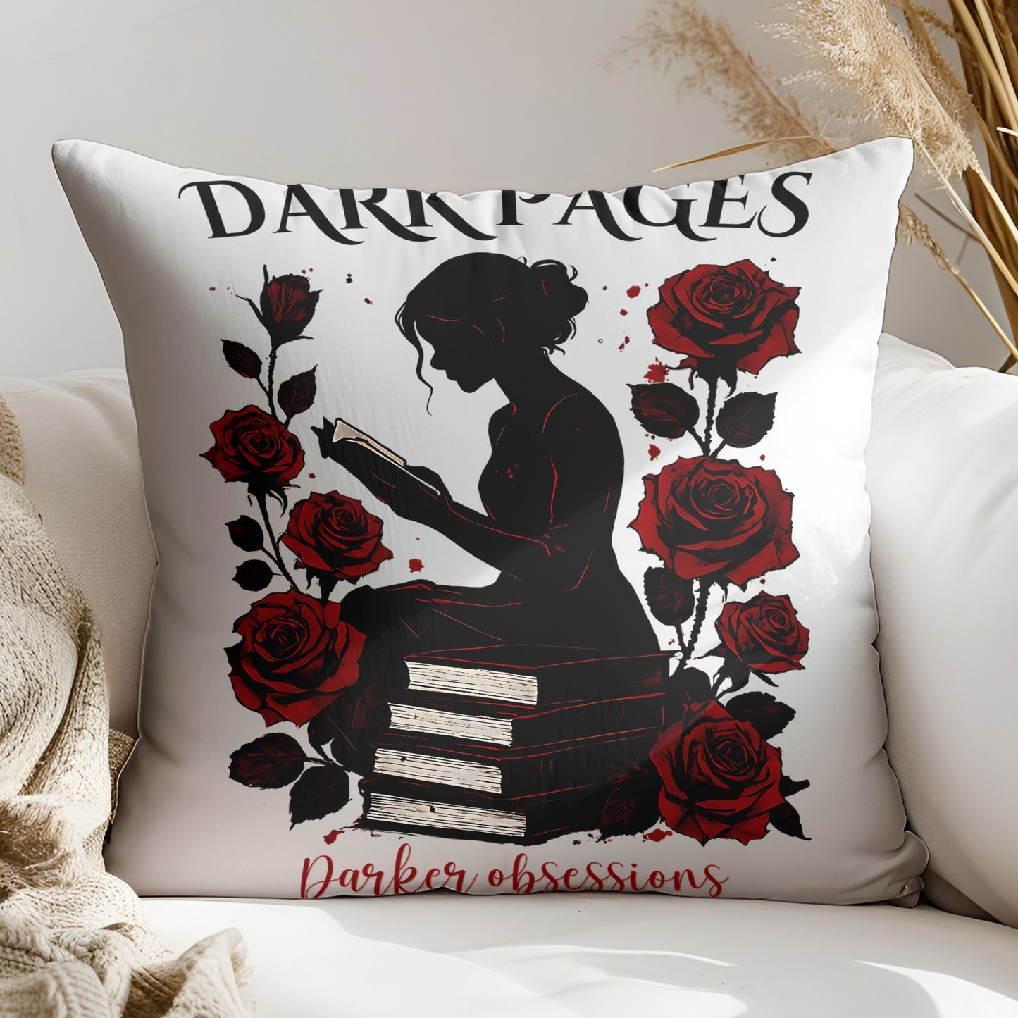 Dark Romance PNG – Gothic Book Lover Sublimation Design for Smut & Book Club Readers