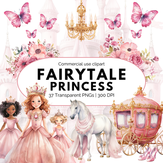 Clipart de princesa de cuento de hadas
