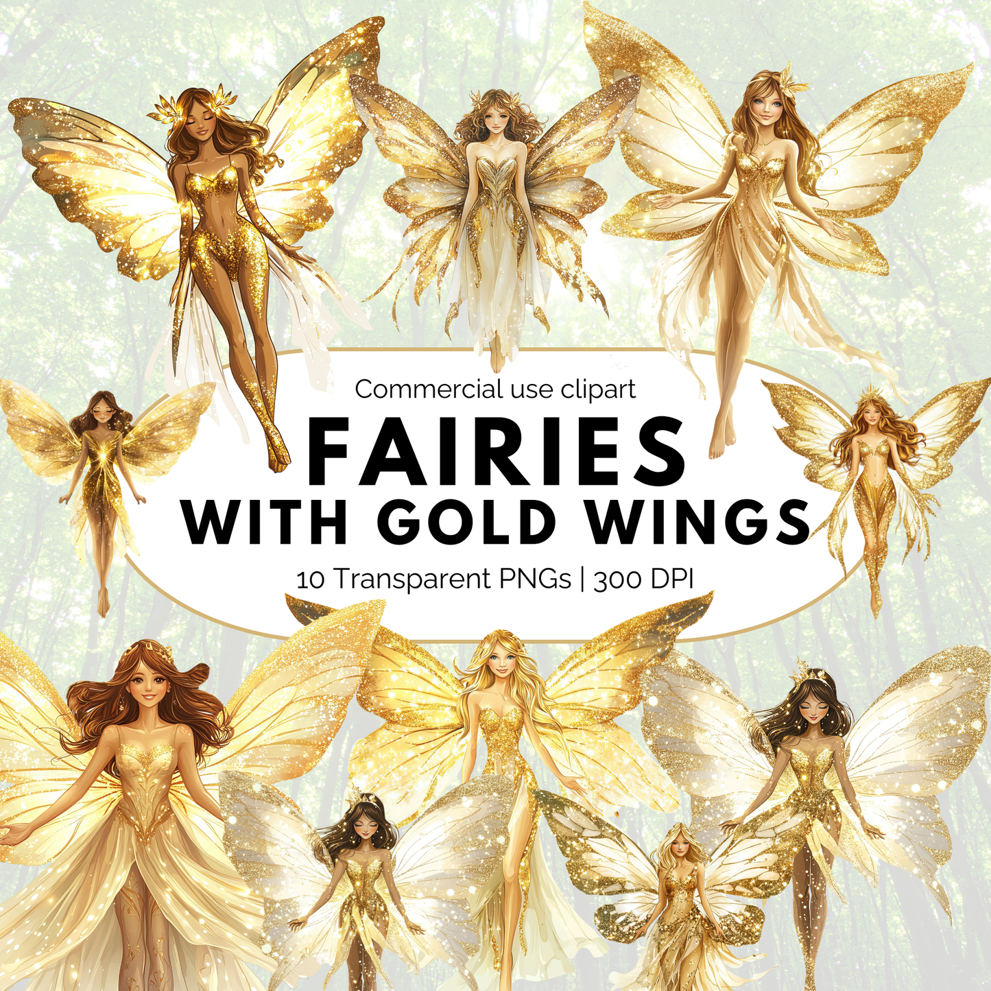 Hadas con alas doradas
