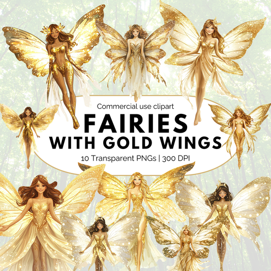 Hadas con alas doradas