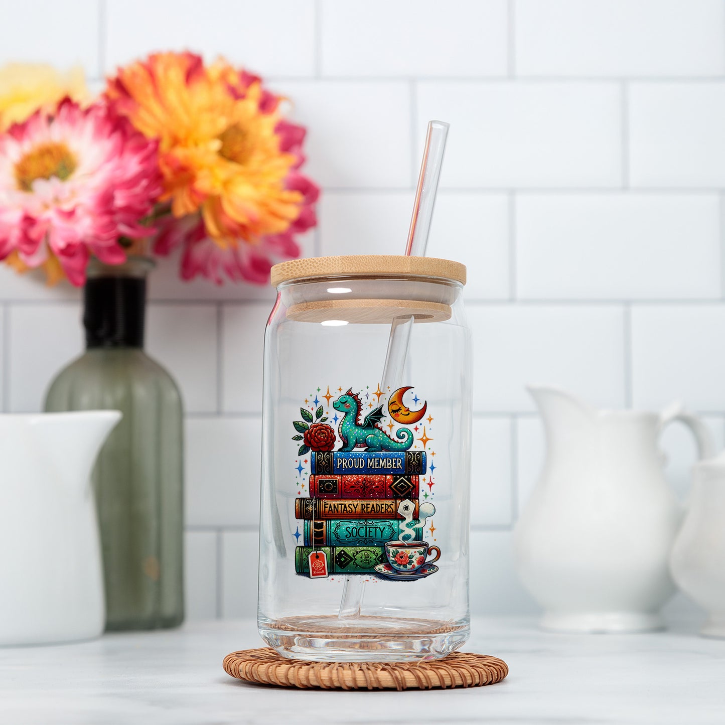 Fantasy Readers Society PNG – Romantasy Book Lover Sublimation Design for Shirts, Mugs & More