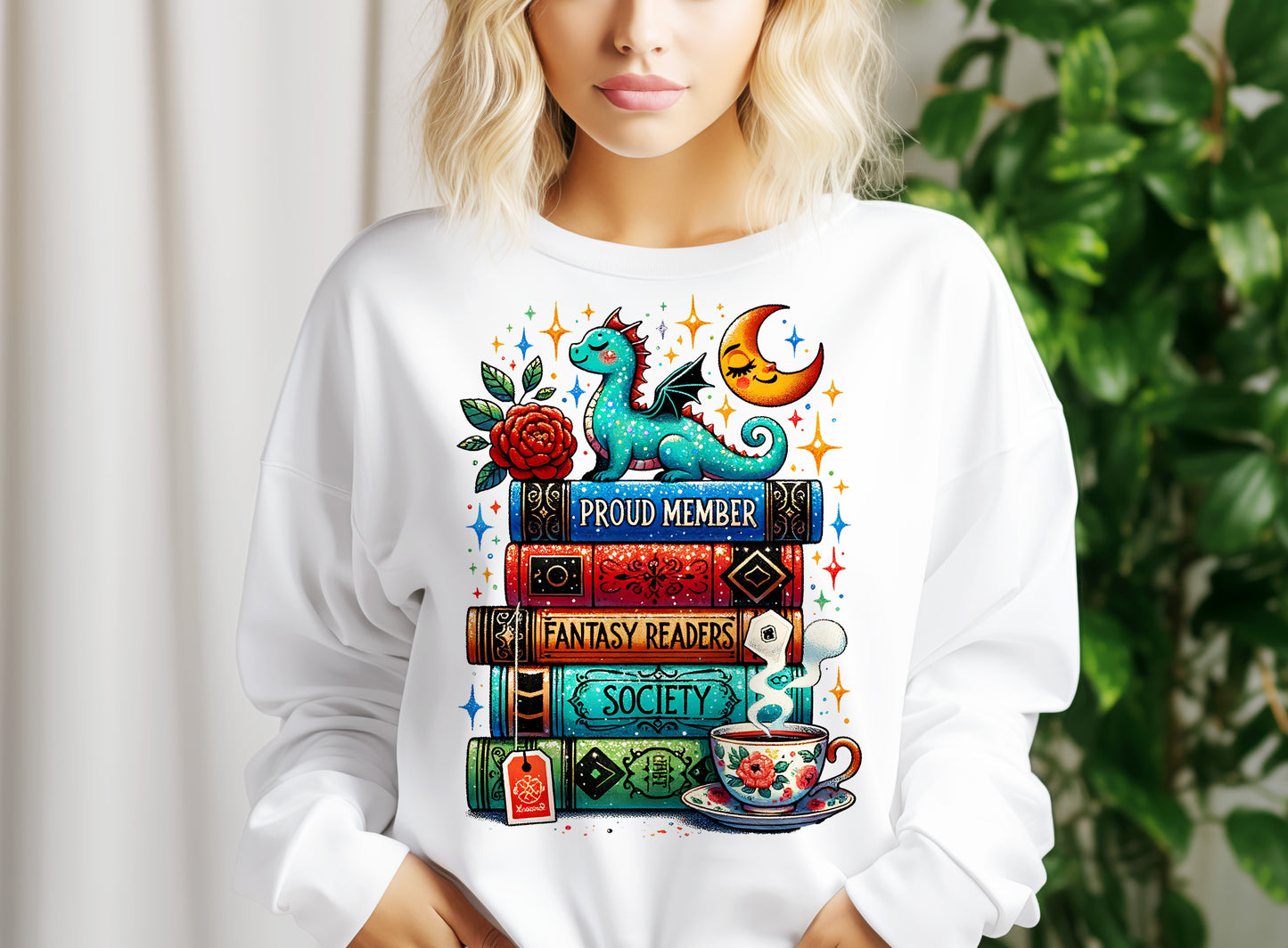 Fantasy Readers Society PNG – Romantasy Book Lover Sublimation Design for Shirts, Mugs & More