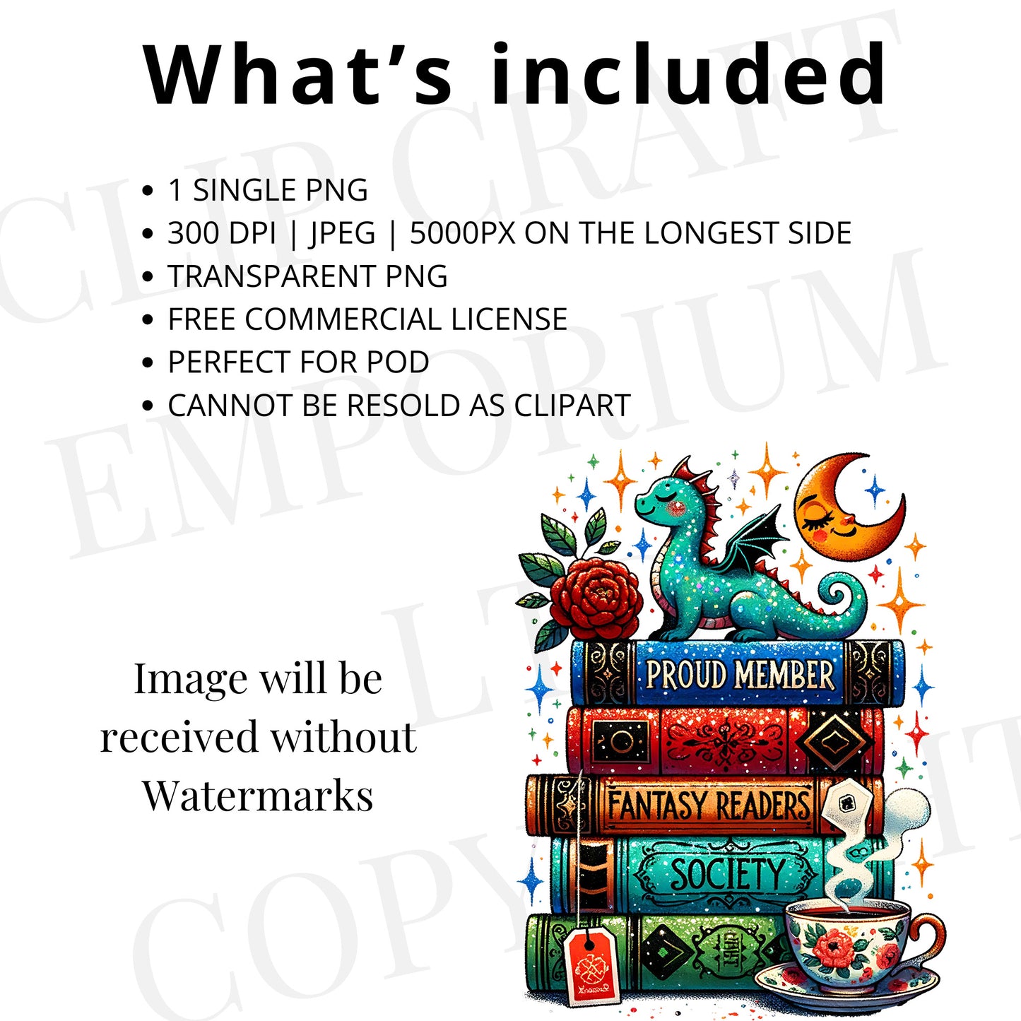 Fantasy Readers Society PNG – Romantasy Book Lover Sublimation Design for Shirts, Mugs & More