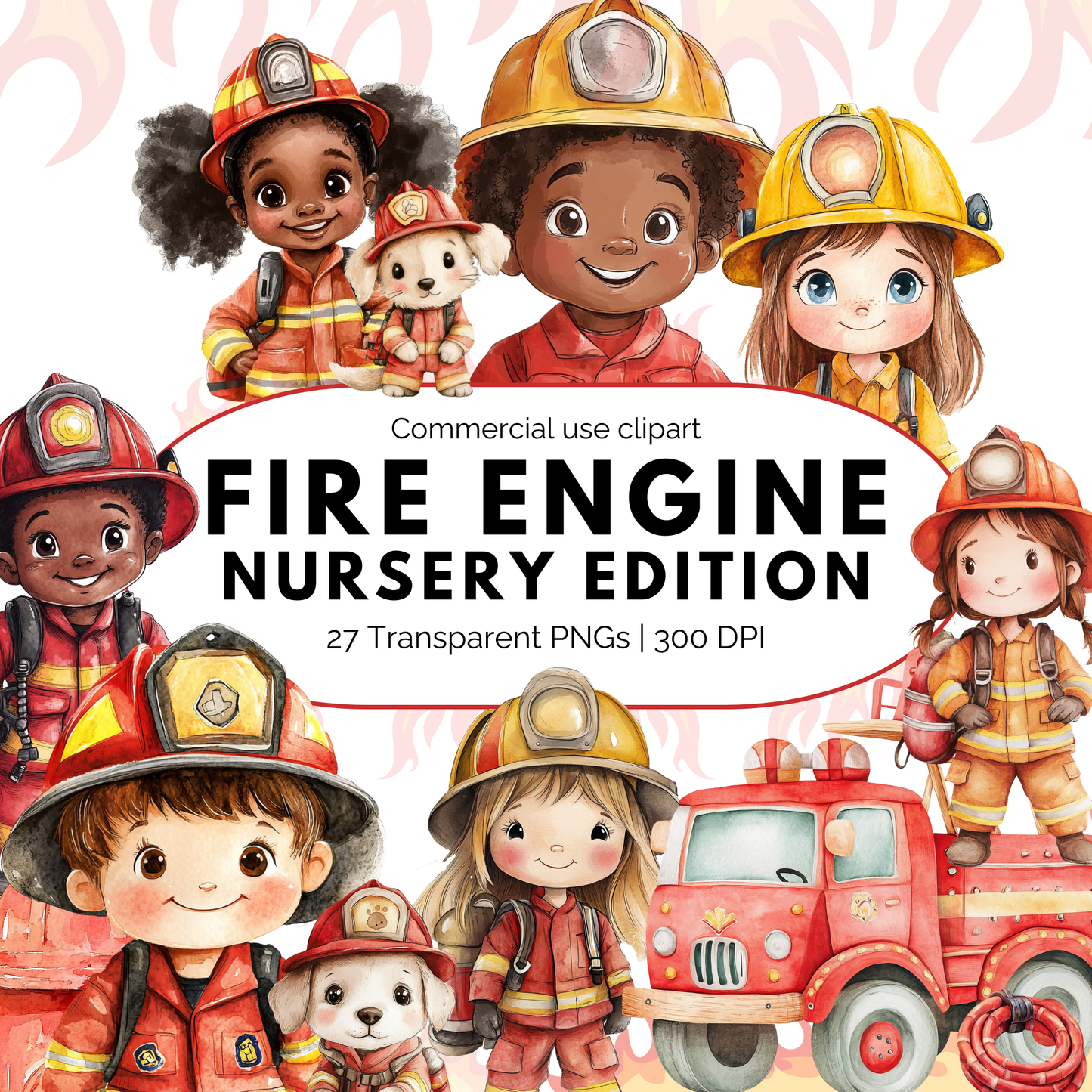 Clipart de guardería de bomberos