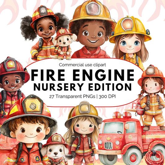 Clipart de guardería de bomberos