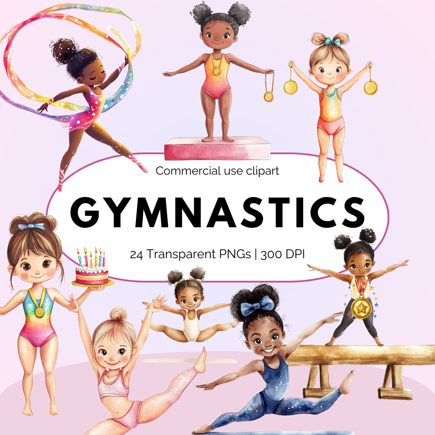 Lindo clipart de gimnasia