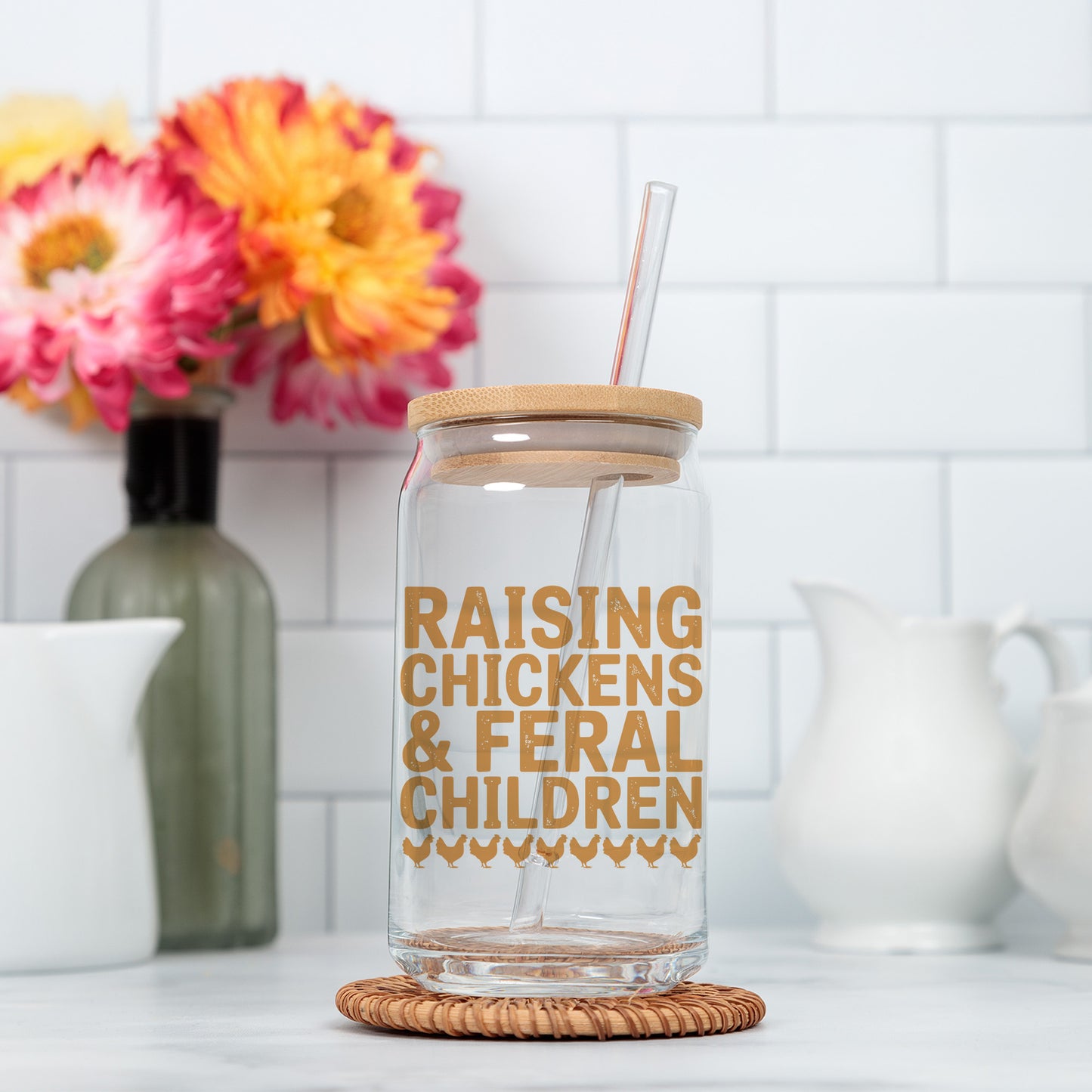 Niños y pollos salvajes PNG | Sublimación de pollos de mamá divertida