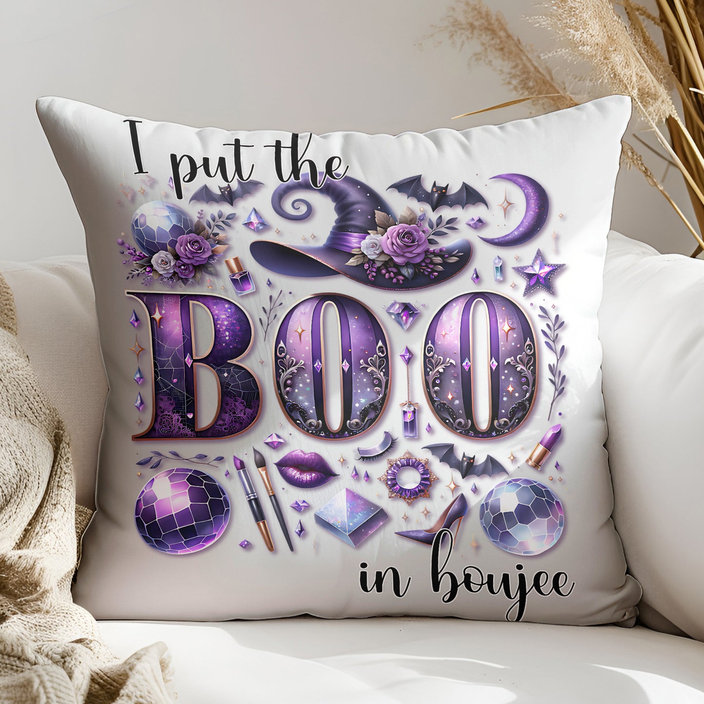 I Put The Boo in Boujee PNG – Coquette Ghost Retro Halloween Sublimation