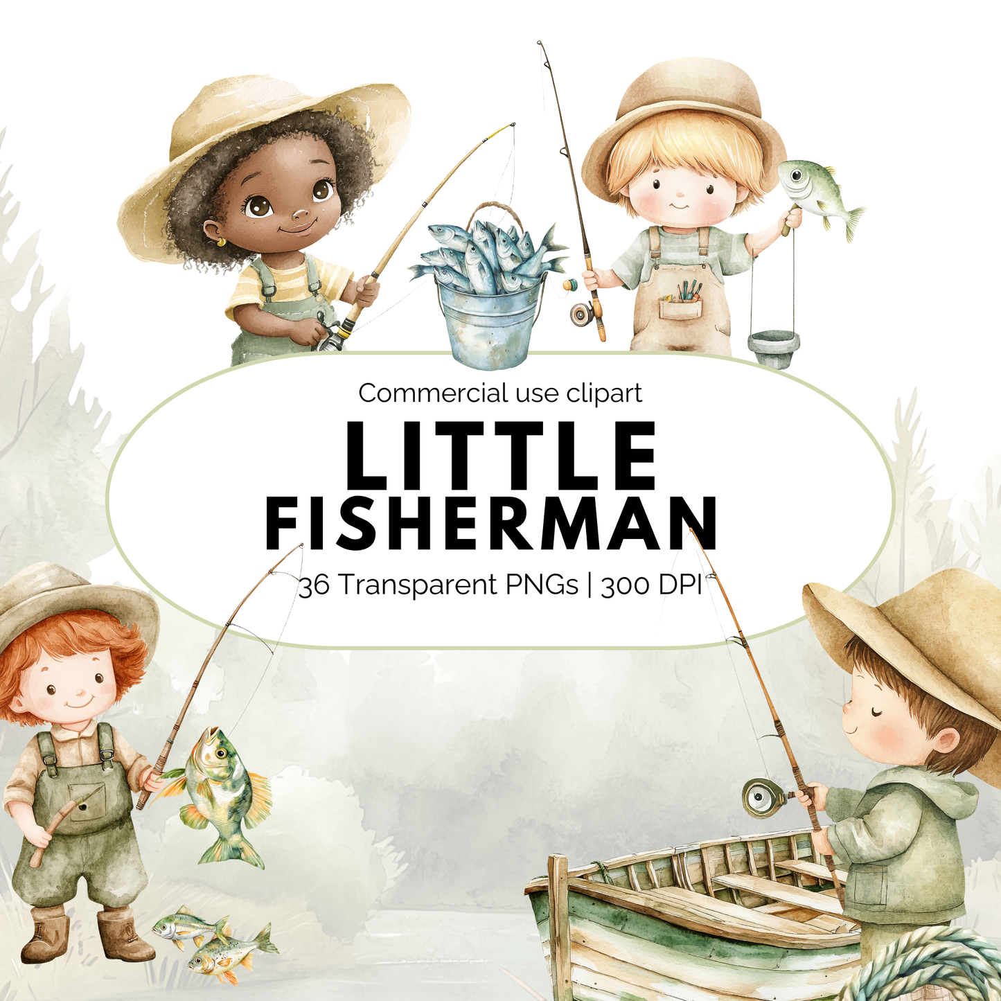 Little Fisherman PNG