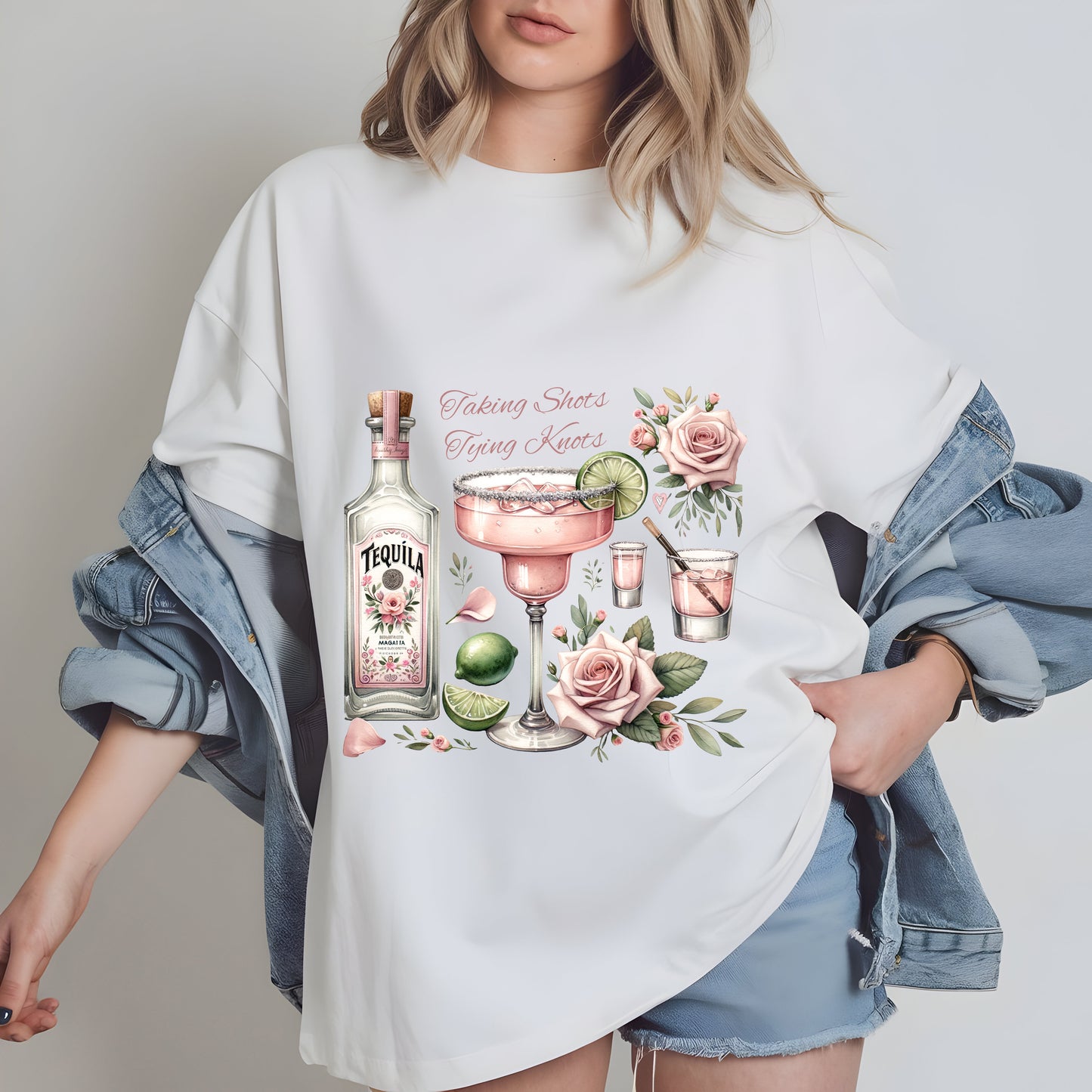 Margaritas and Matrimony PNG – Bachelorette Sublimation Design for Bride Party Shirts