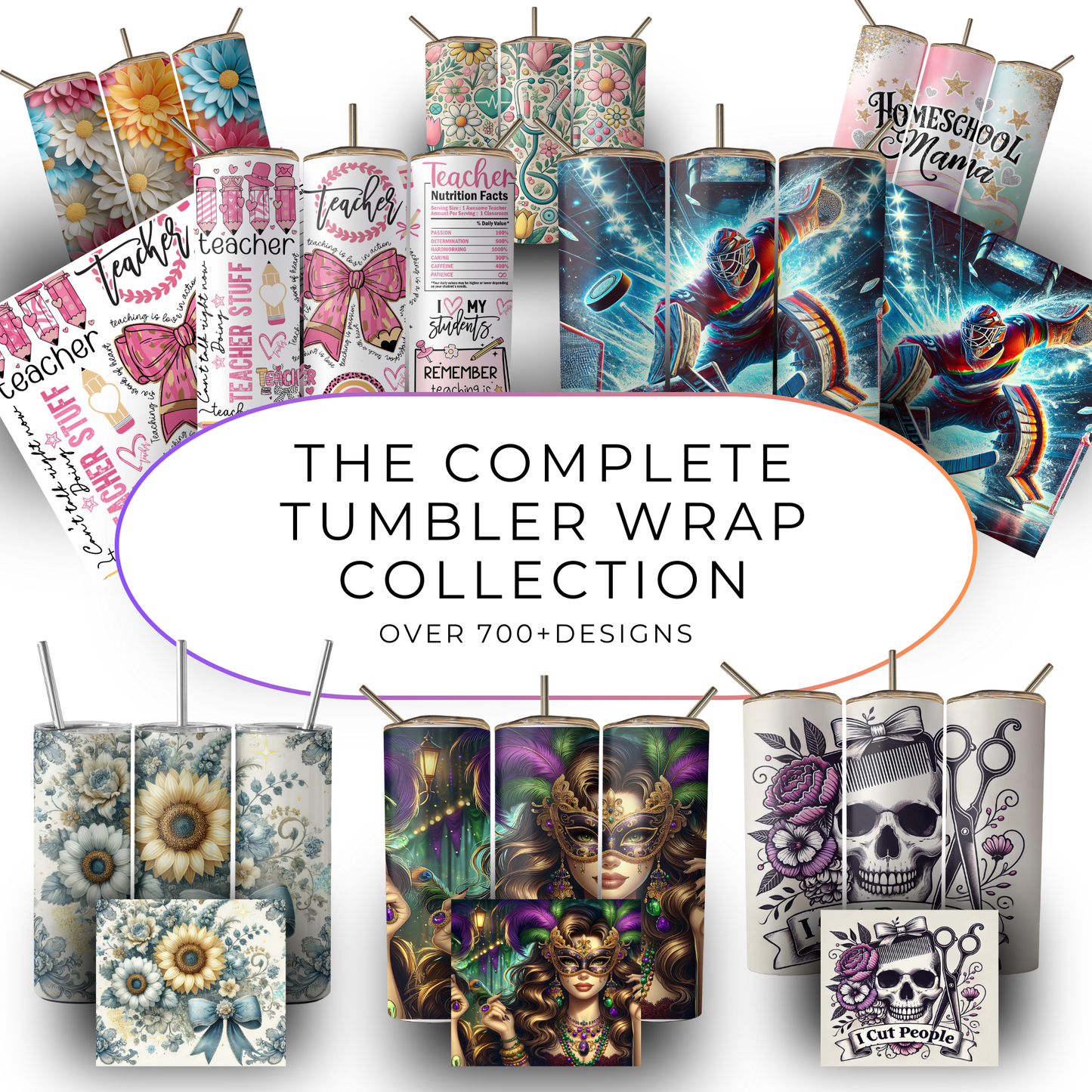 Whole Store Lifetime Clipart & Tumbler Wrap Pass – 15,000+ PNGs | Commercial Use