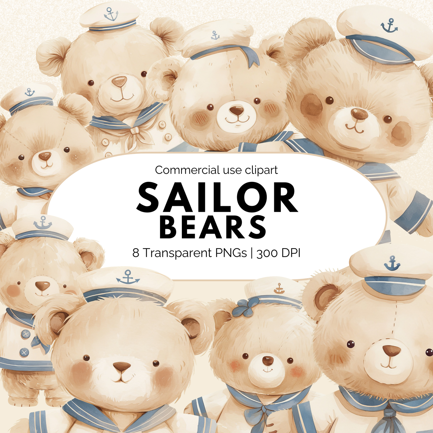 Lindos osos marineros clipart