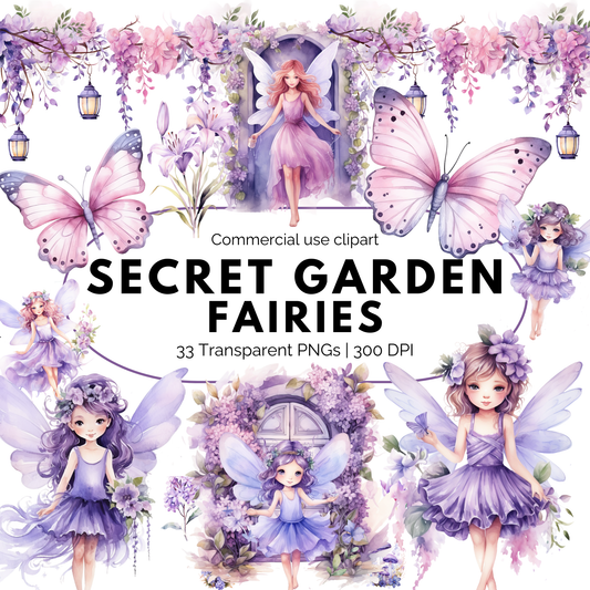 Clipart de hada lila