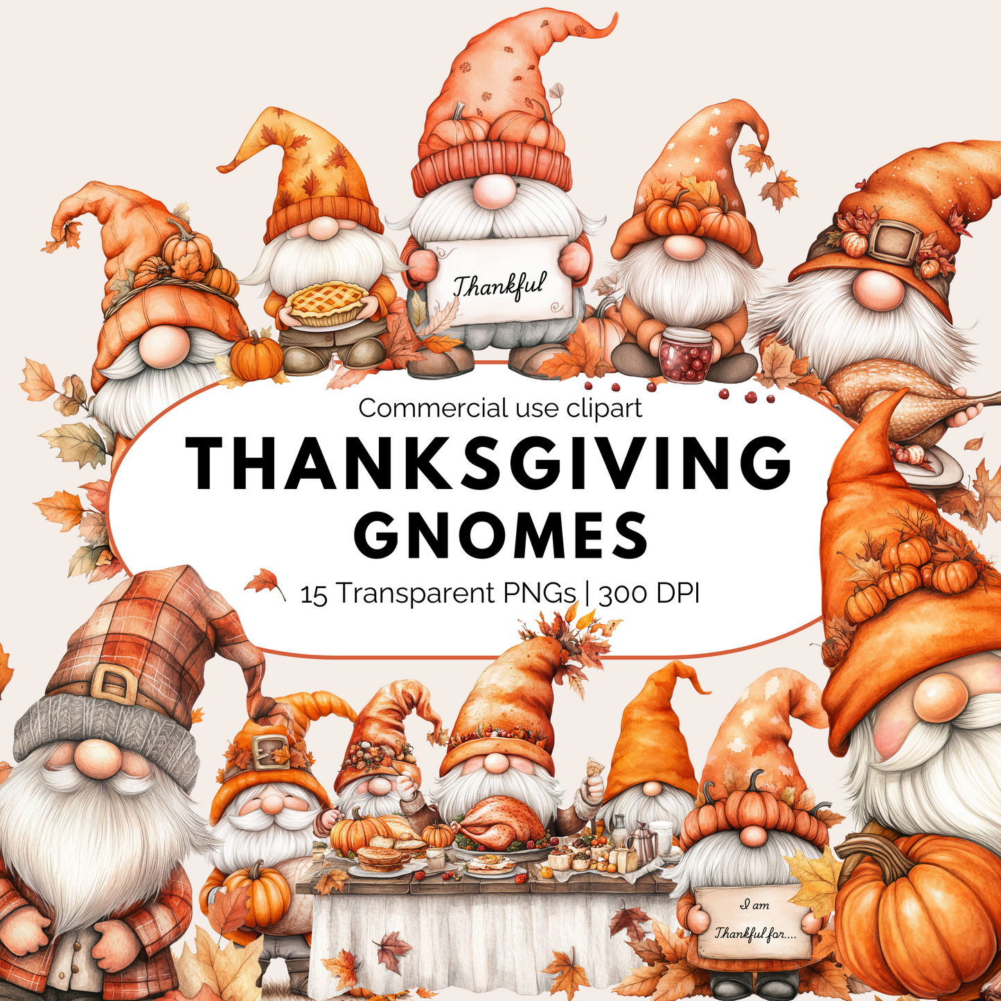 Thanksgiving Gnome Clipart