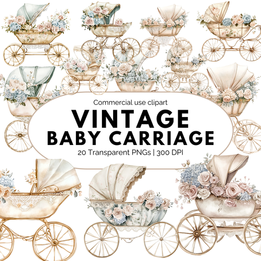 Clipart de cochecito de bebé de la princesita