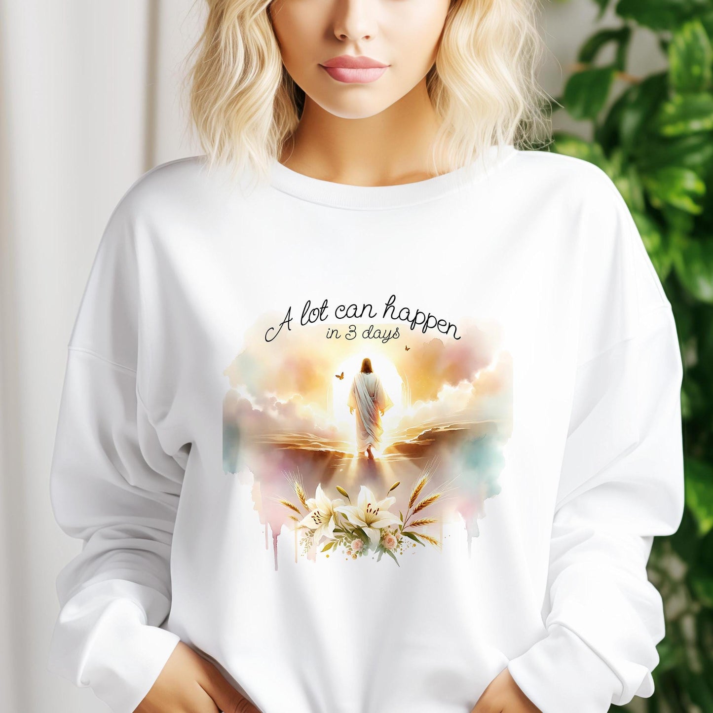 A Lot Can Happen in 3 Days Bow Girl PNG | Christian Easter Sublimation Design | He Is Risen Png | Easter Shirt Design | Digital Download